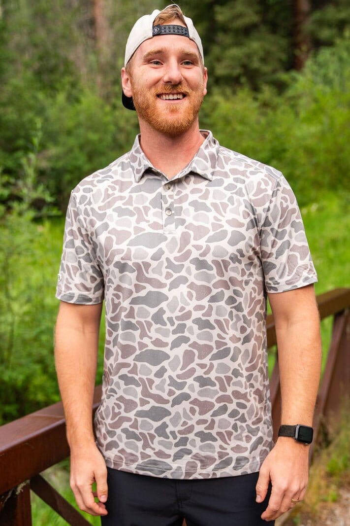 Men's Burlebo Performance Polo in Classic Deer Camo - Image 8