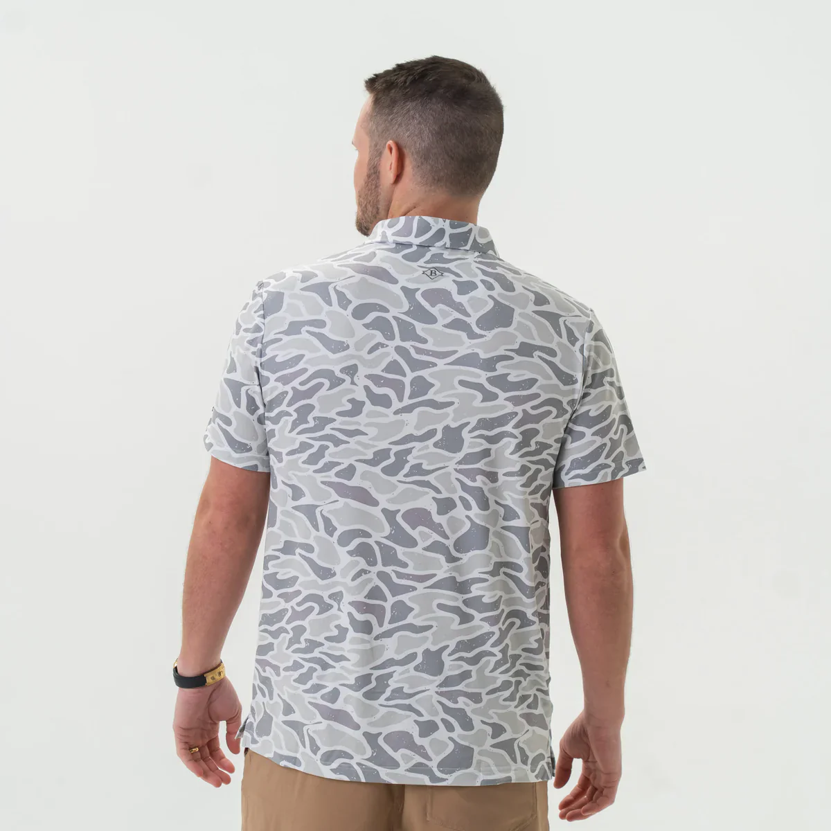 Men's Burlebo Performance Polo - White Camo - Image 6