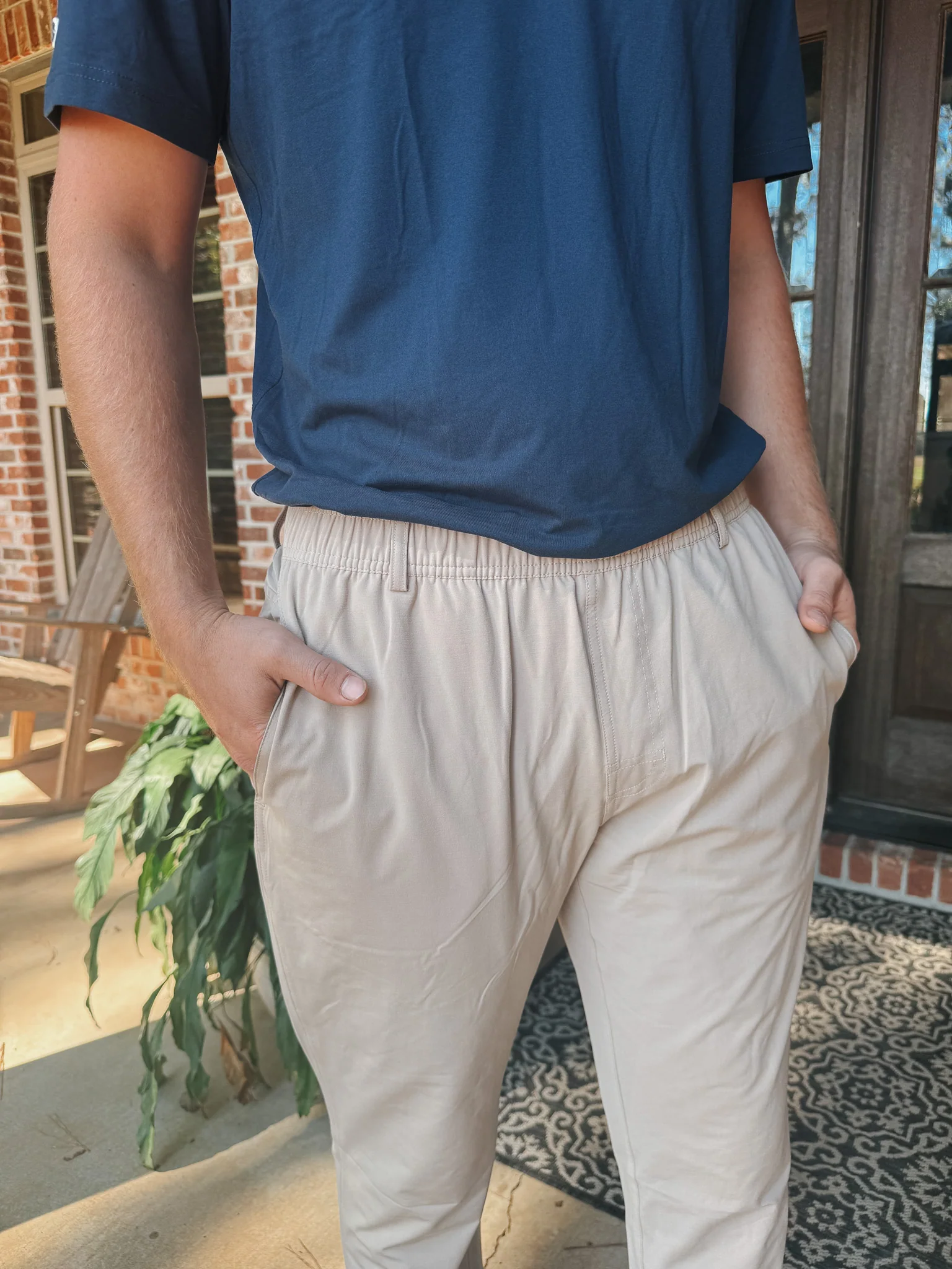 Burlebo Men's Performance Pants in Cobblestone - Image 14