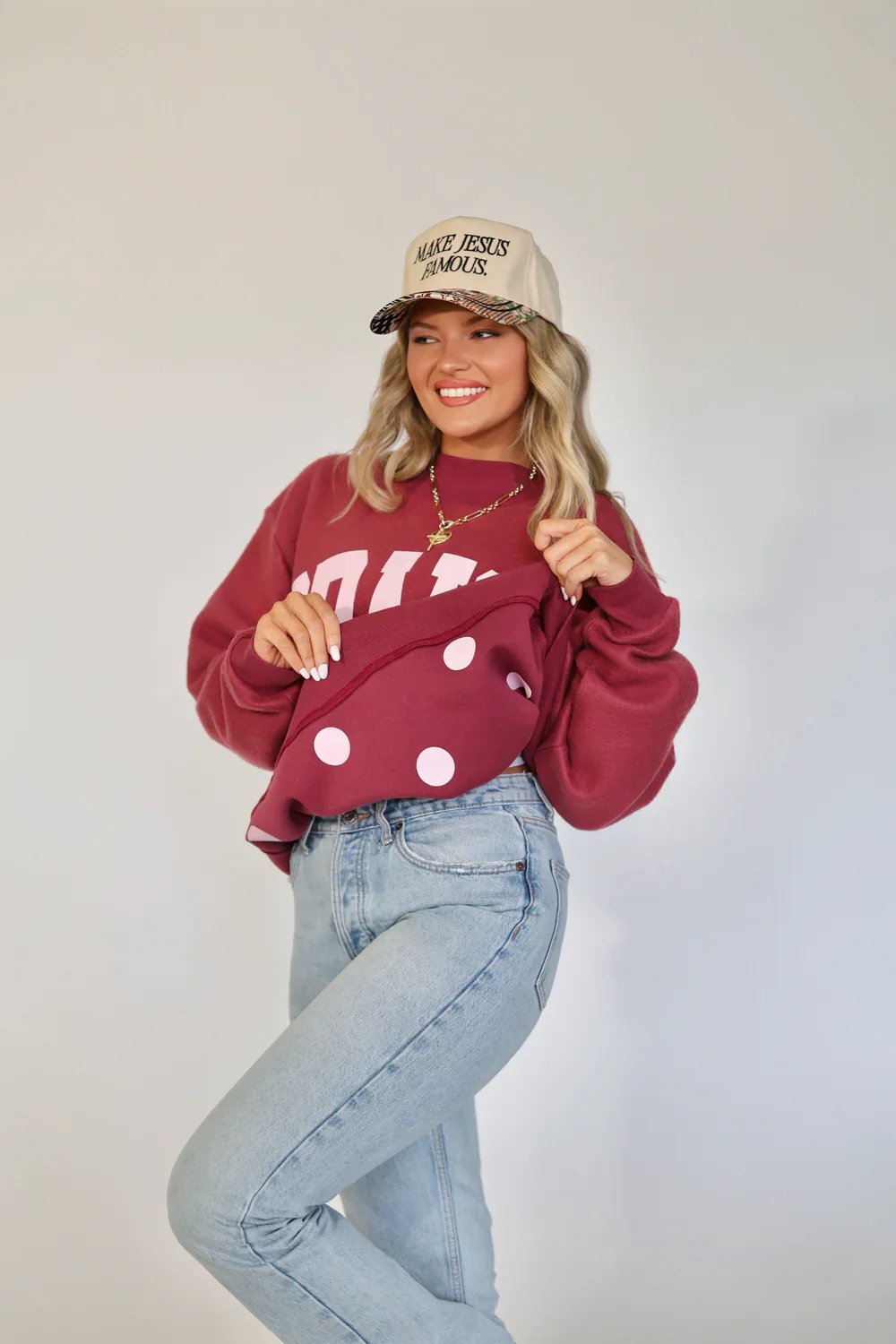 Praise God 2-Sided Reversible Mock Sweatshirt - Image 2