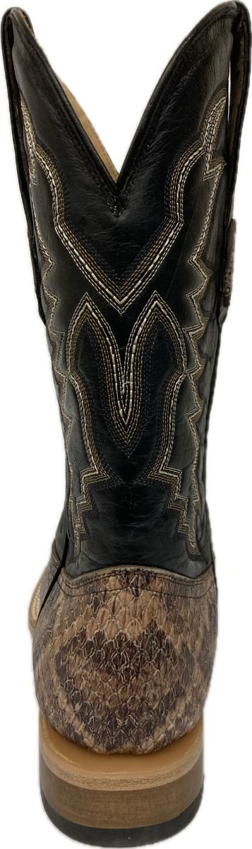 Cowtown Men's Wide Square Toe Rattlesnake Print Western Boots - Image 11