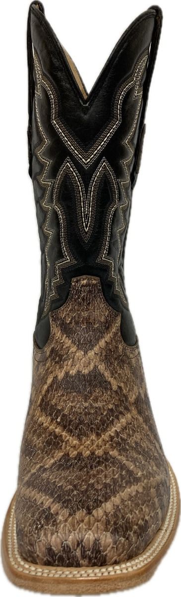Cowtown Men's Wide Square Toe Rattlesnake Print Western Boots - Image 12