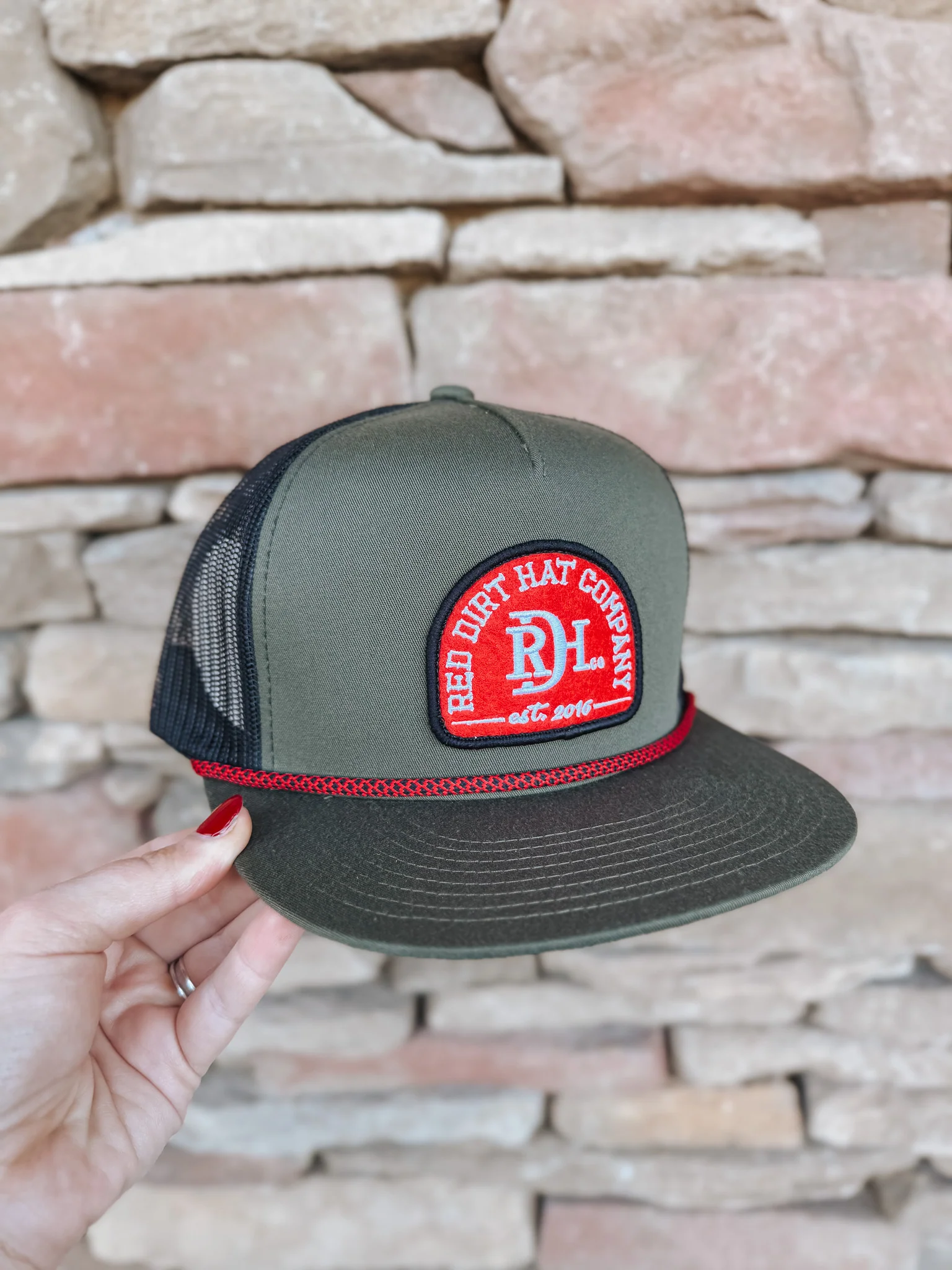 Men's Red Dirt Hat Co. Ruger Olive Black Cap - Image 2