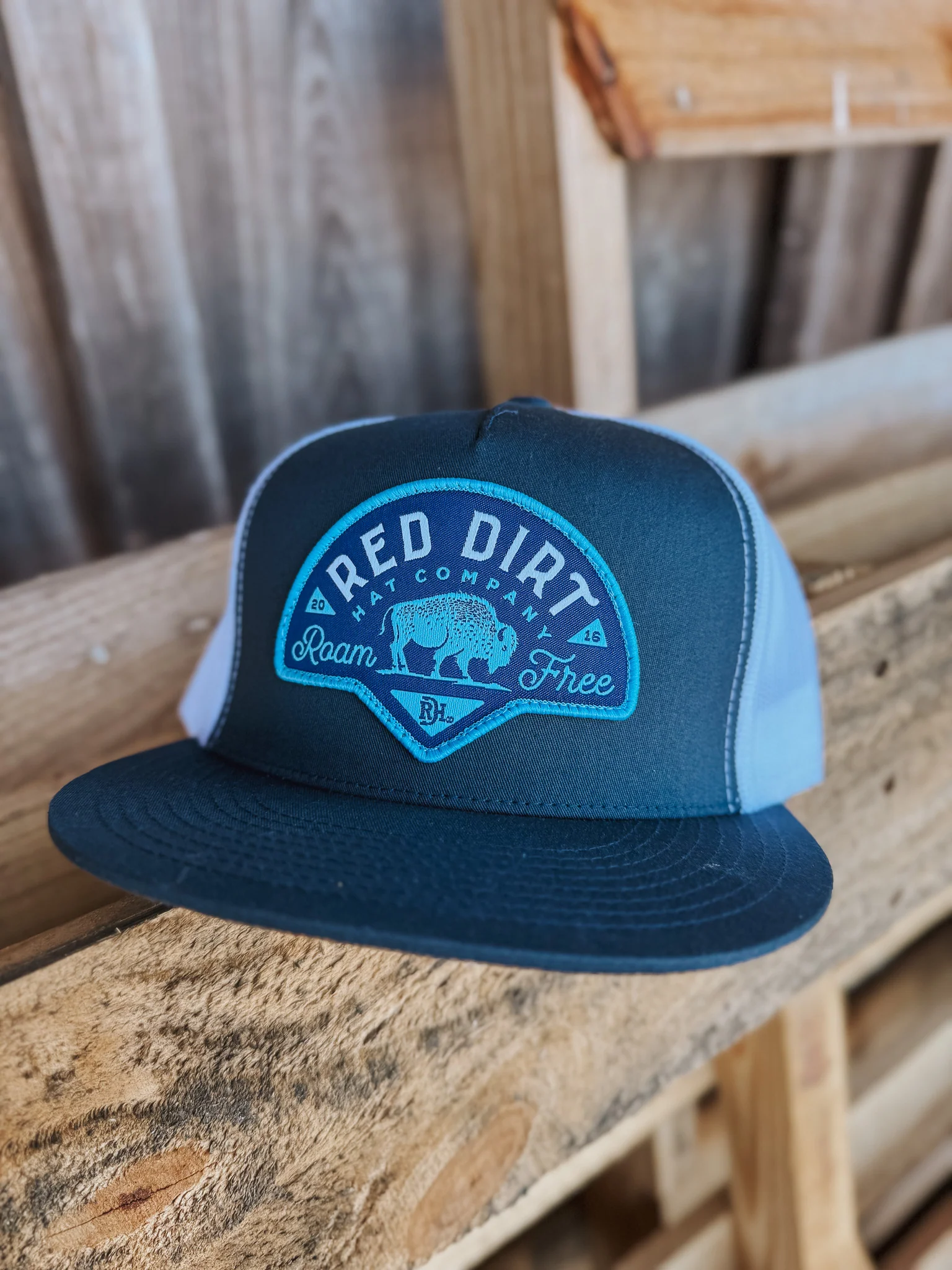 Men's Red Dirt Hat Co. Blue Buffalo Patch Cap - Image 2
