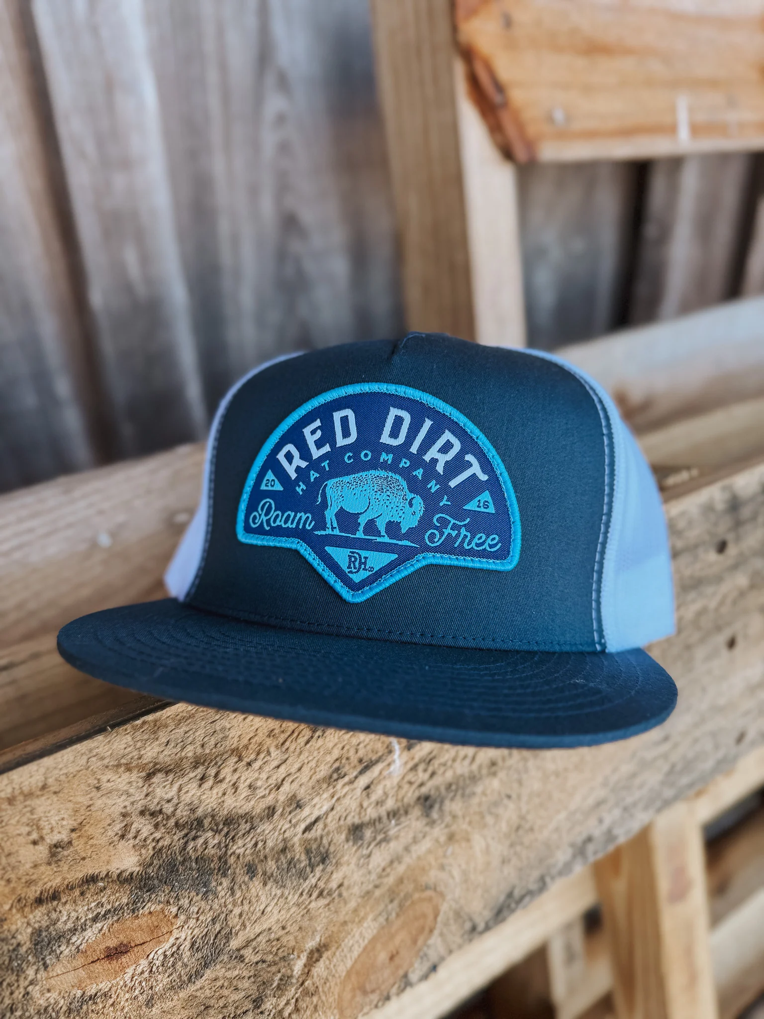 Men's Red Dirt Hat Co. Blue Buffalo Patch Cap - Image 3