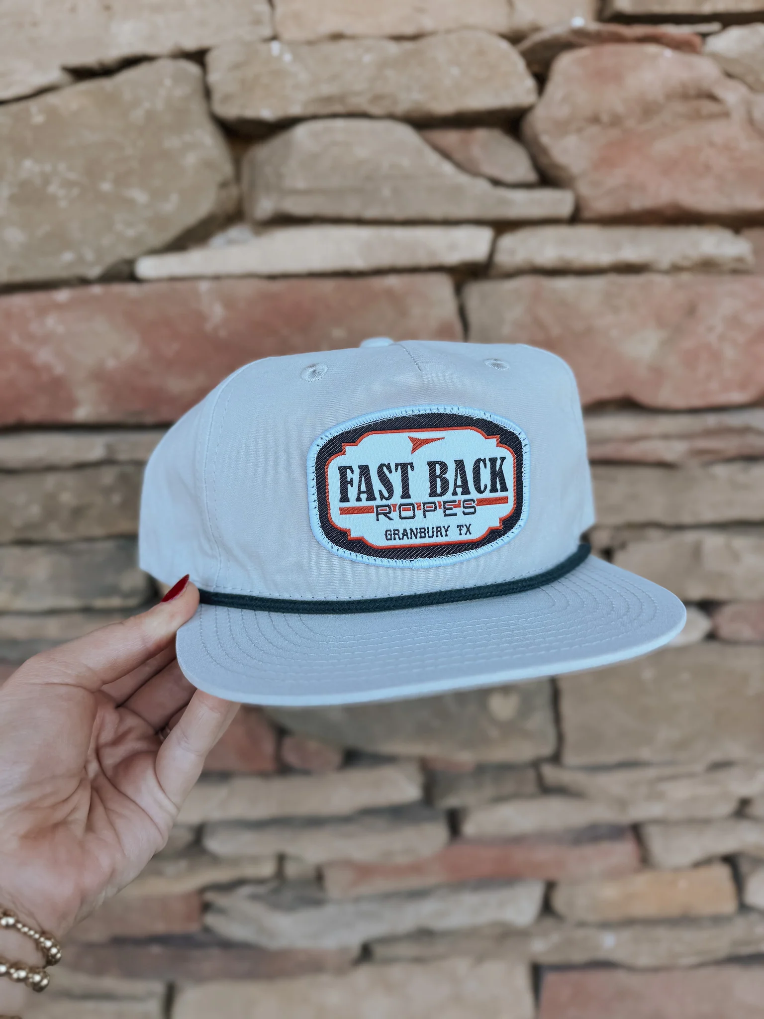 Men's Red Dirt Hat Co. Grey Fast Back Patch Cap