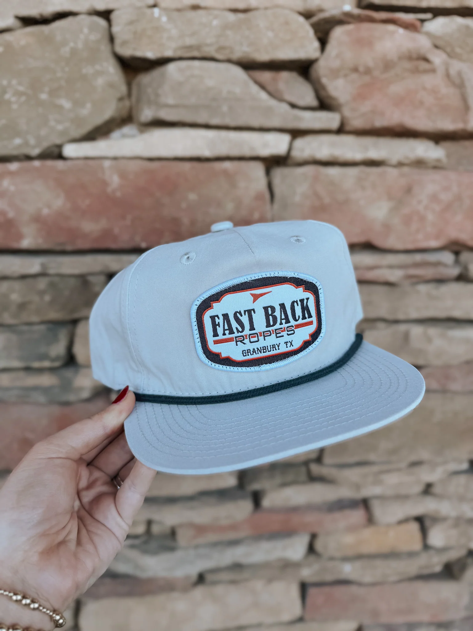 Men's Red Dirt Hat Co. Grey Fast Back Patch Cap - Image 2