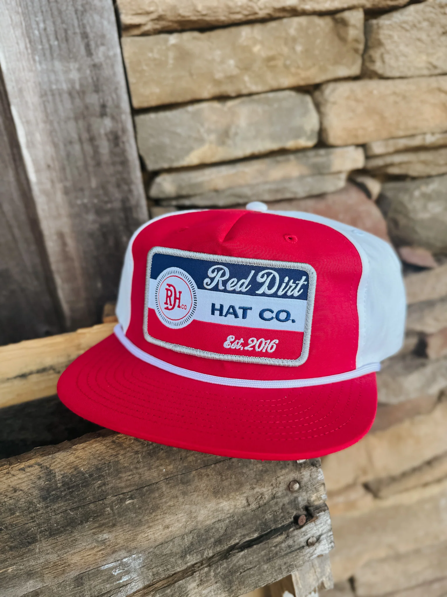 Red Dirt Hat Co. The Patriot Red/White/Navy Cap - Image 4
