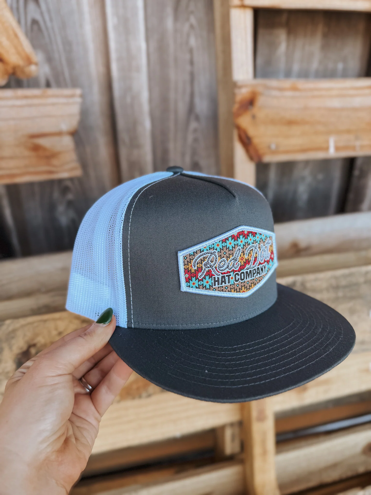 Red Dirt Hat Co. Lasso Charcoal White - Image 4