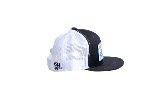 Youth Red Dirt Hat Co. Goat Roping Black / White Cap - Image 3