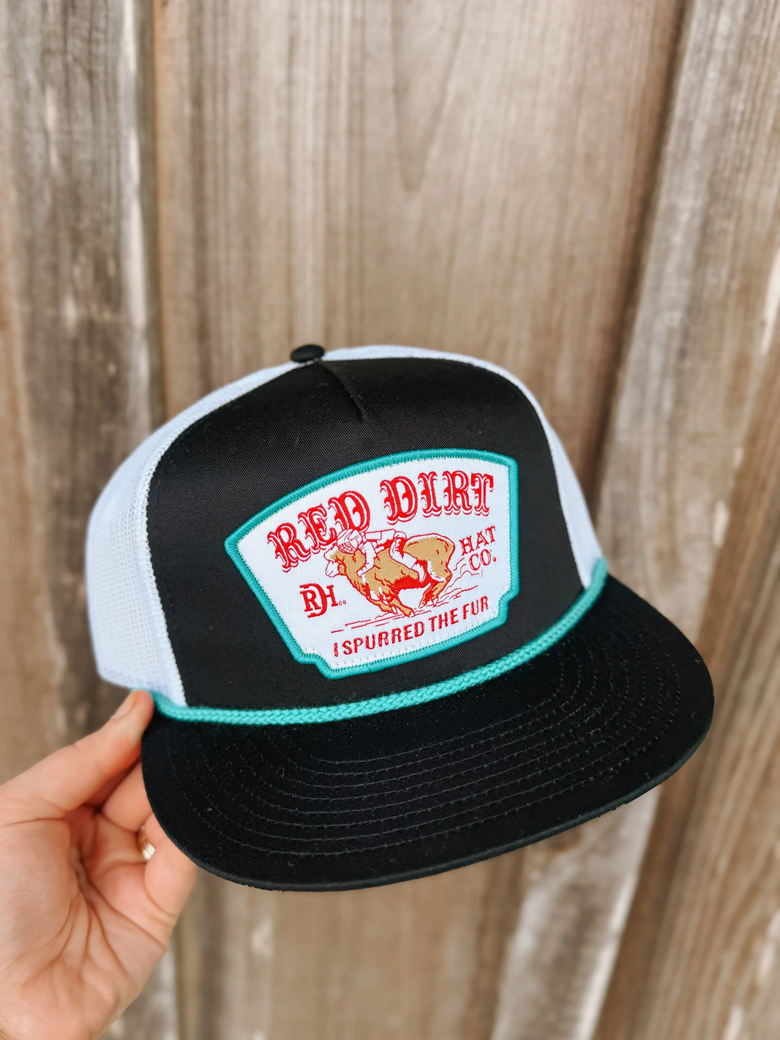 ****Youth Red Dirt Hat Co. Mutton Bustin' Cap in Black