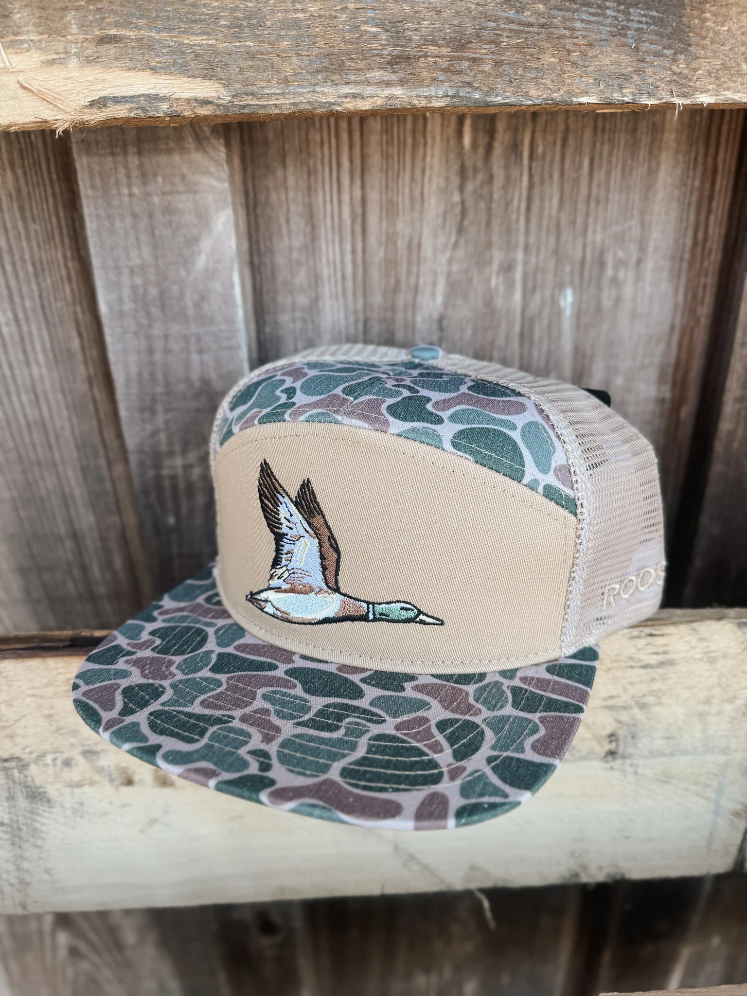 Roost 7 Panel Camo Full Color Duck Cap - Image 2