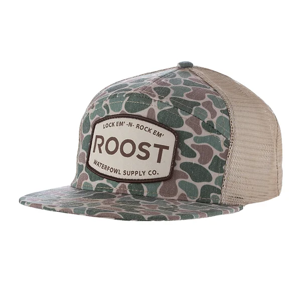Roost Camo 7 Panel Woven Logo Patch Cap - Image 2
