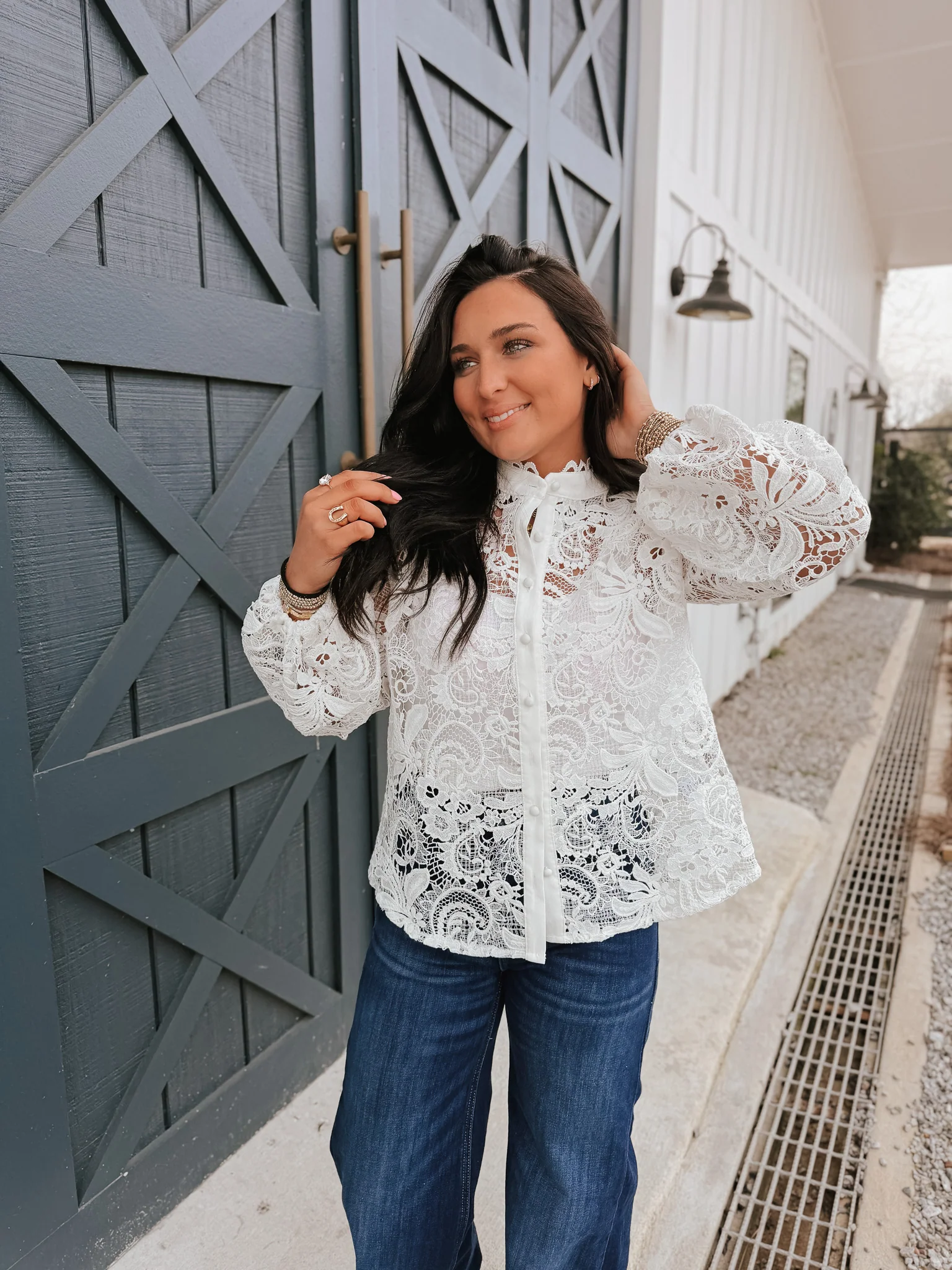 Sweet Details Top in White