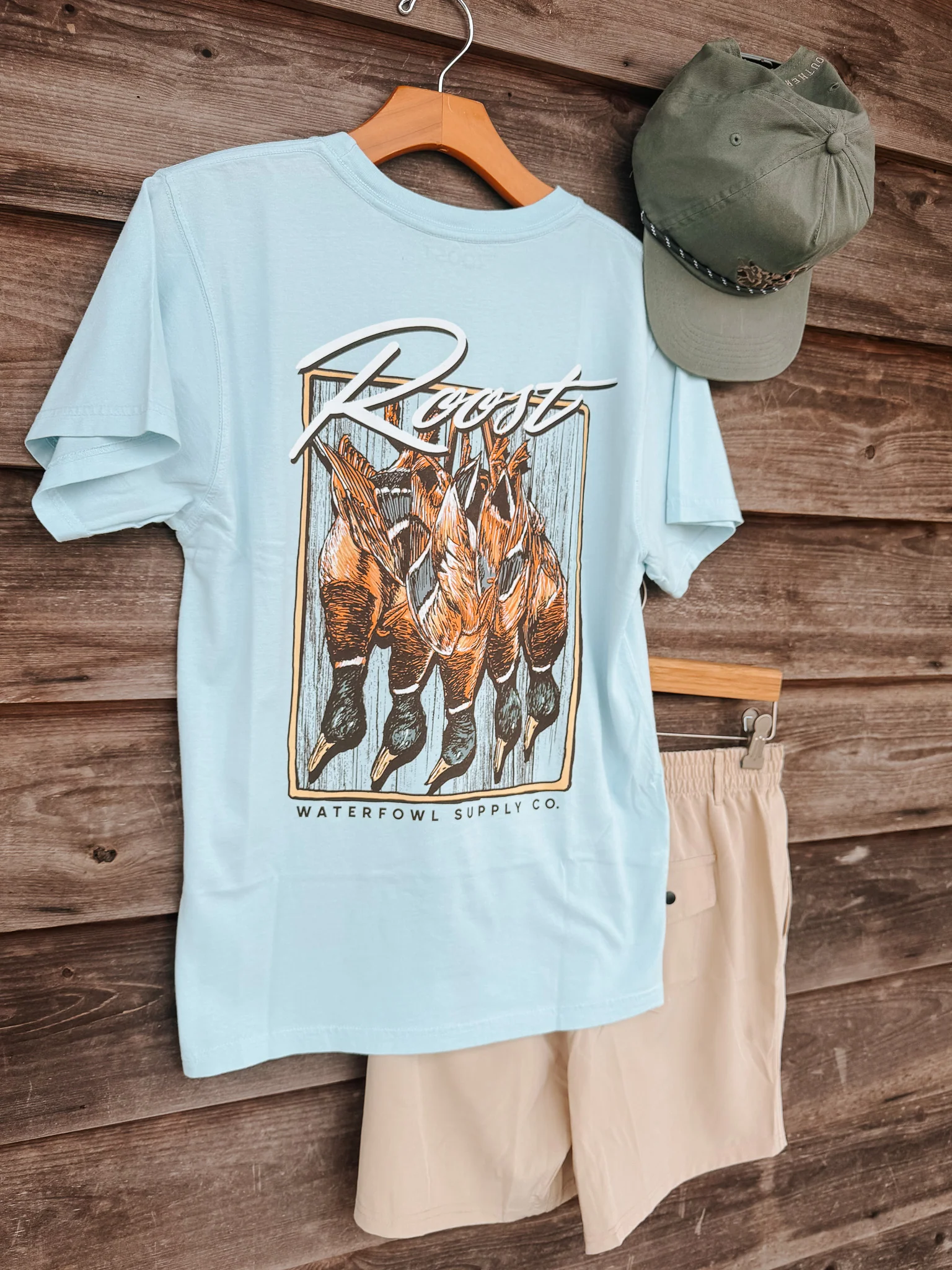 Roost Mallard Tote T-Shirt in Chambray - Image 2