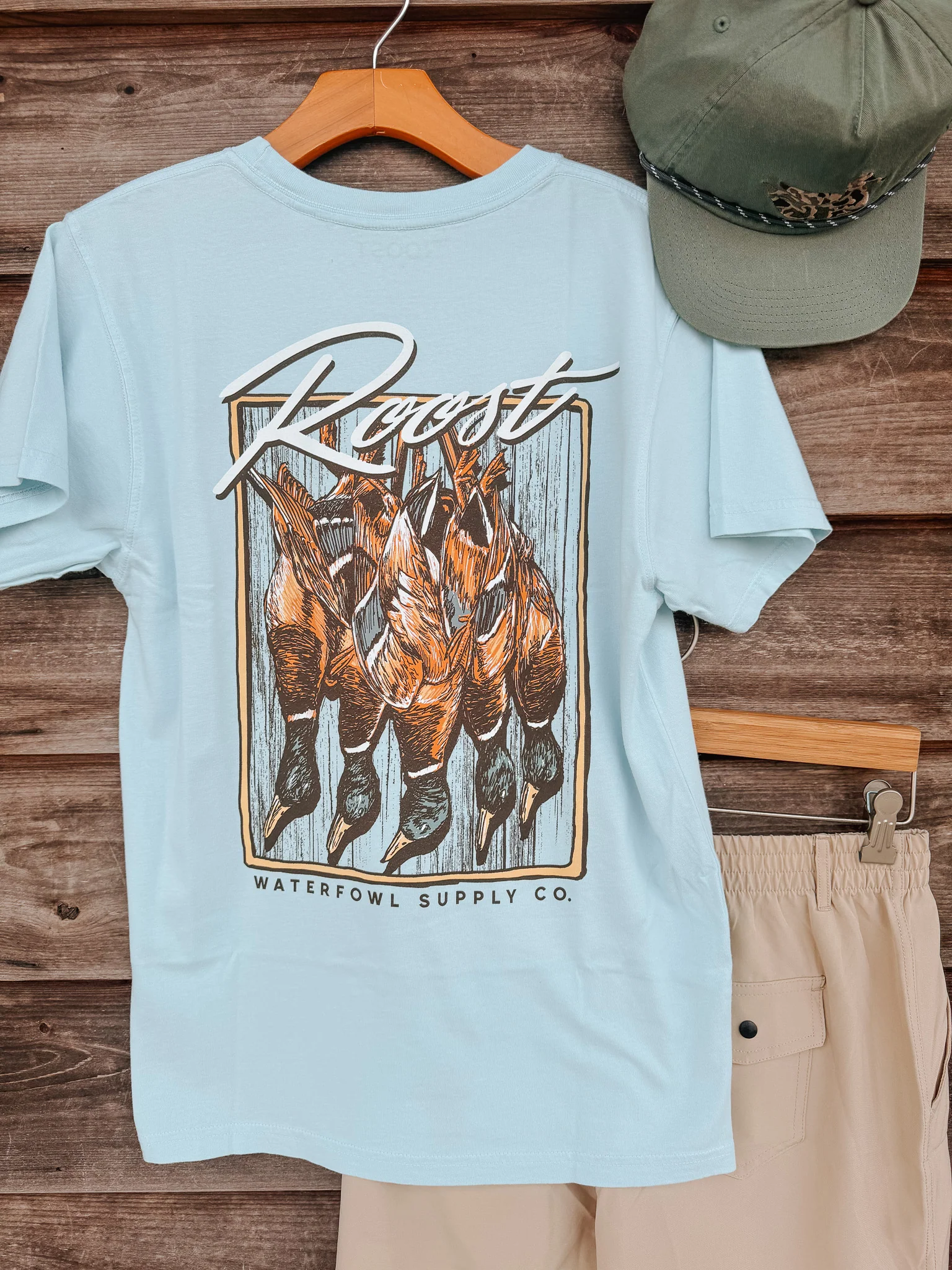 Roost Mallard Tote T-Shirt in Chambray - Image 3