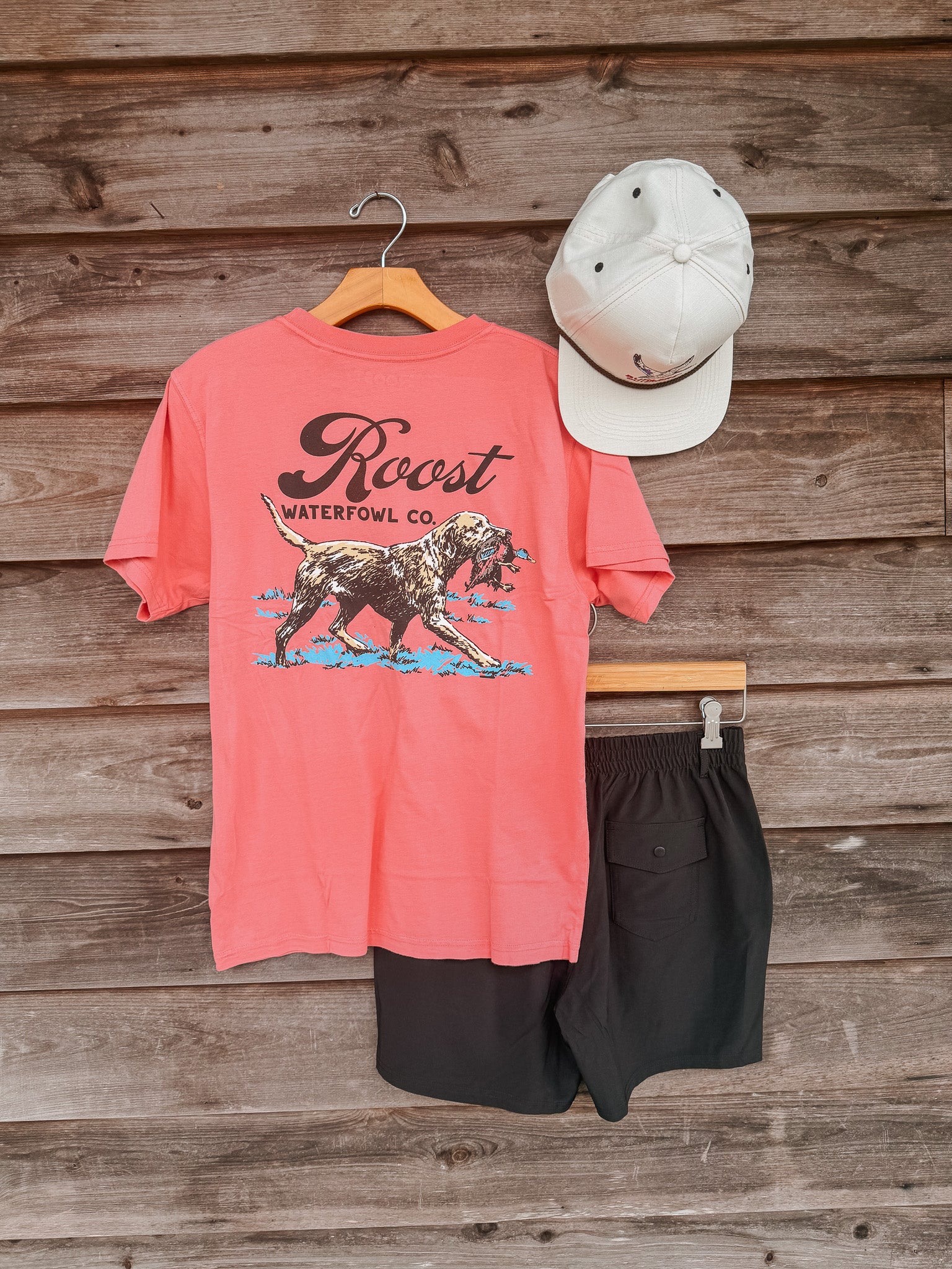 Roost Vintage Retriever T-Shirt in Watermelon