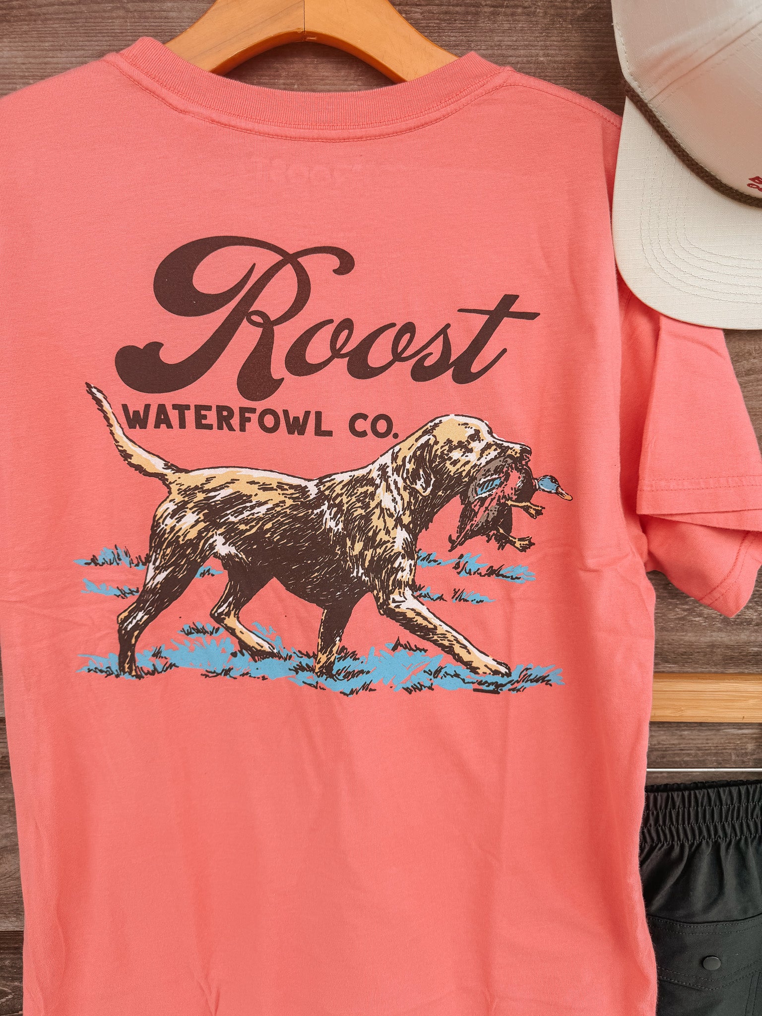 Roost Vintage Retriever T-Shirt in Watermelon - Image 3