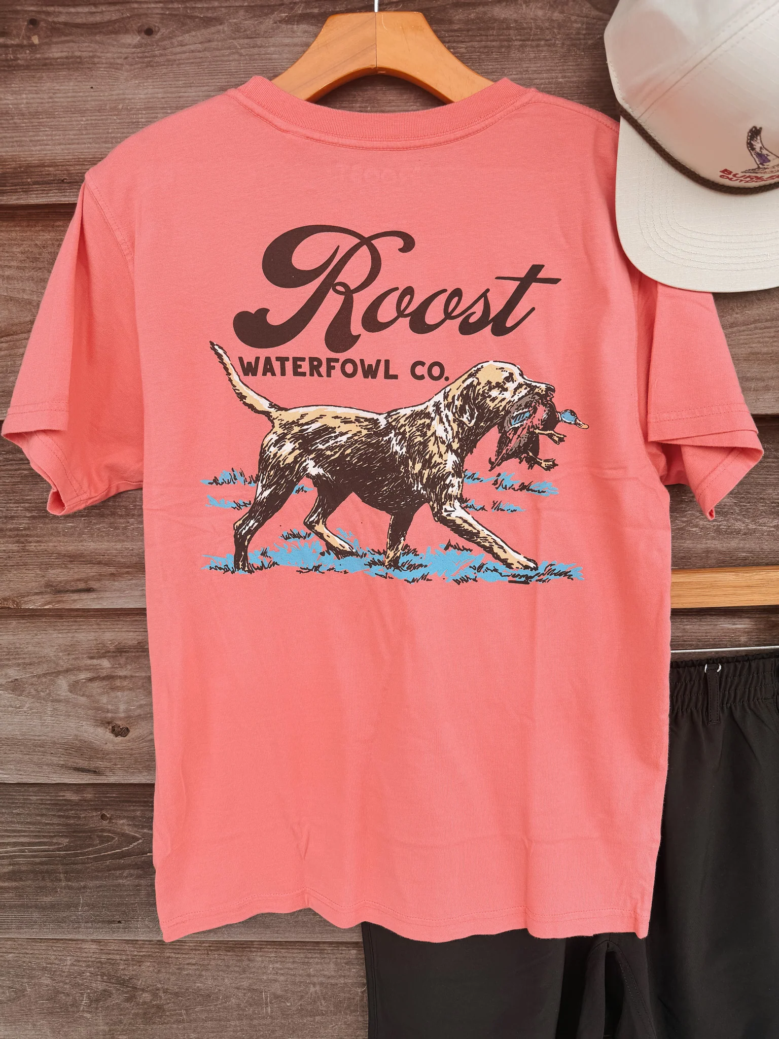 Roost Vintage Retriever T-Shirt in Watermelon - Image 4