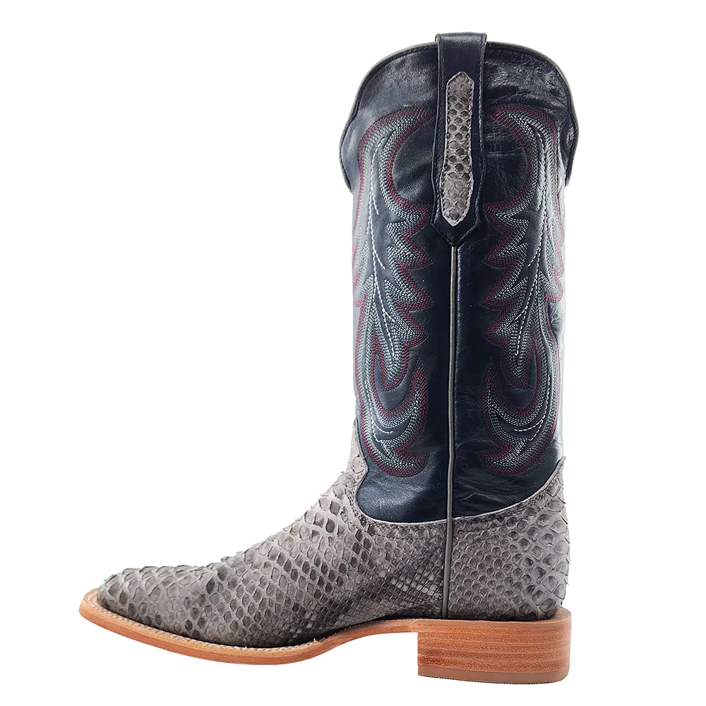 Men's Randy Watson Grey Sueded Back Cut Python Boots - Image 3