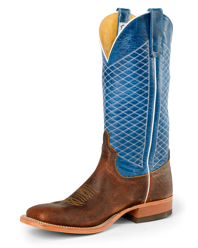 Men's Anderson Bean Square Toe Mike Tyson Bison Blue Lava Boots - Image 4