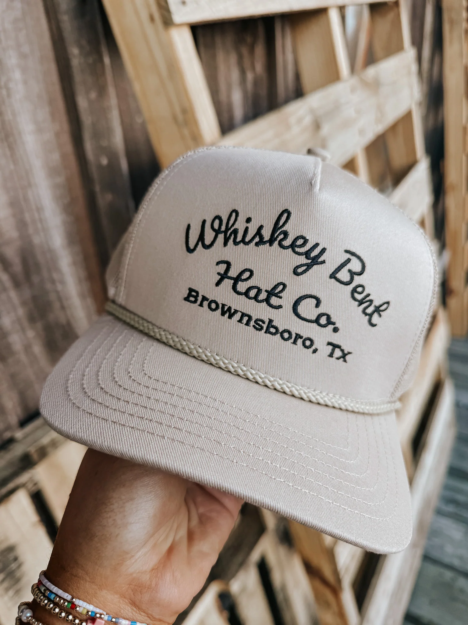 Whiskey Bent Hat Co. The Sale Barn Cap in Tan - Image 3