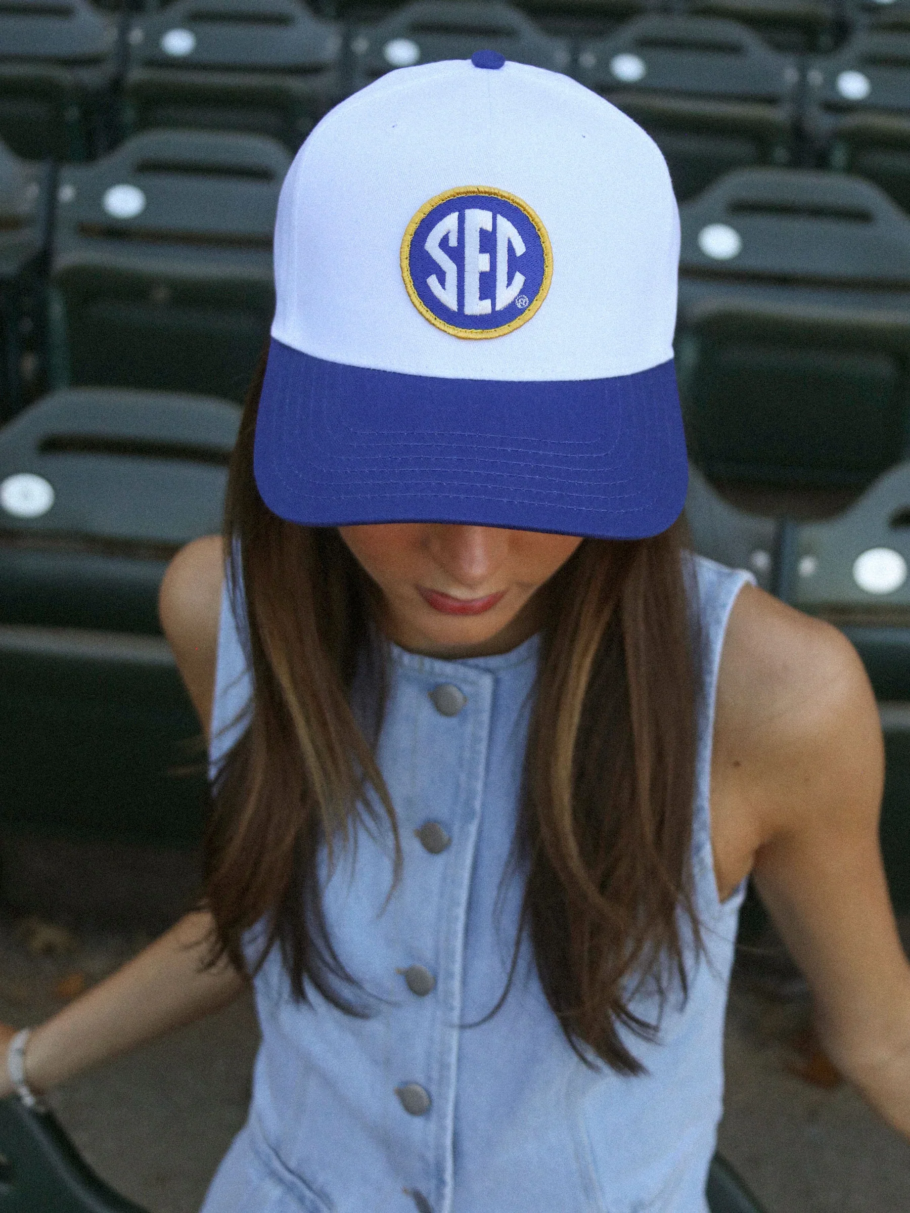 Sec 2 Tone Blue/Cream Hat - Image 3