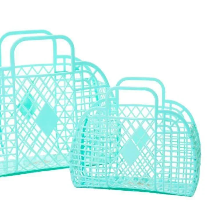 Retro Small Basket in Mint - Image 3