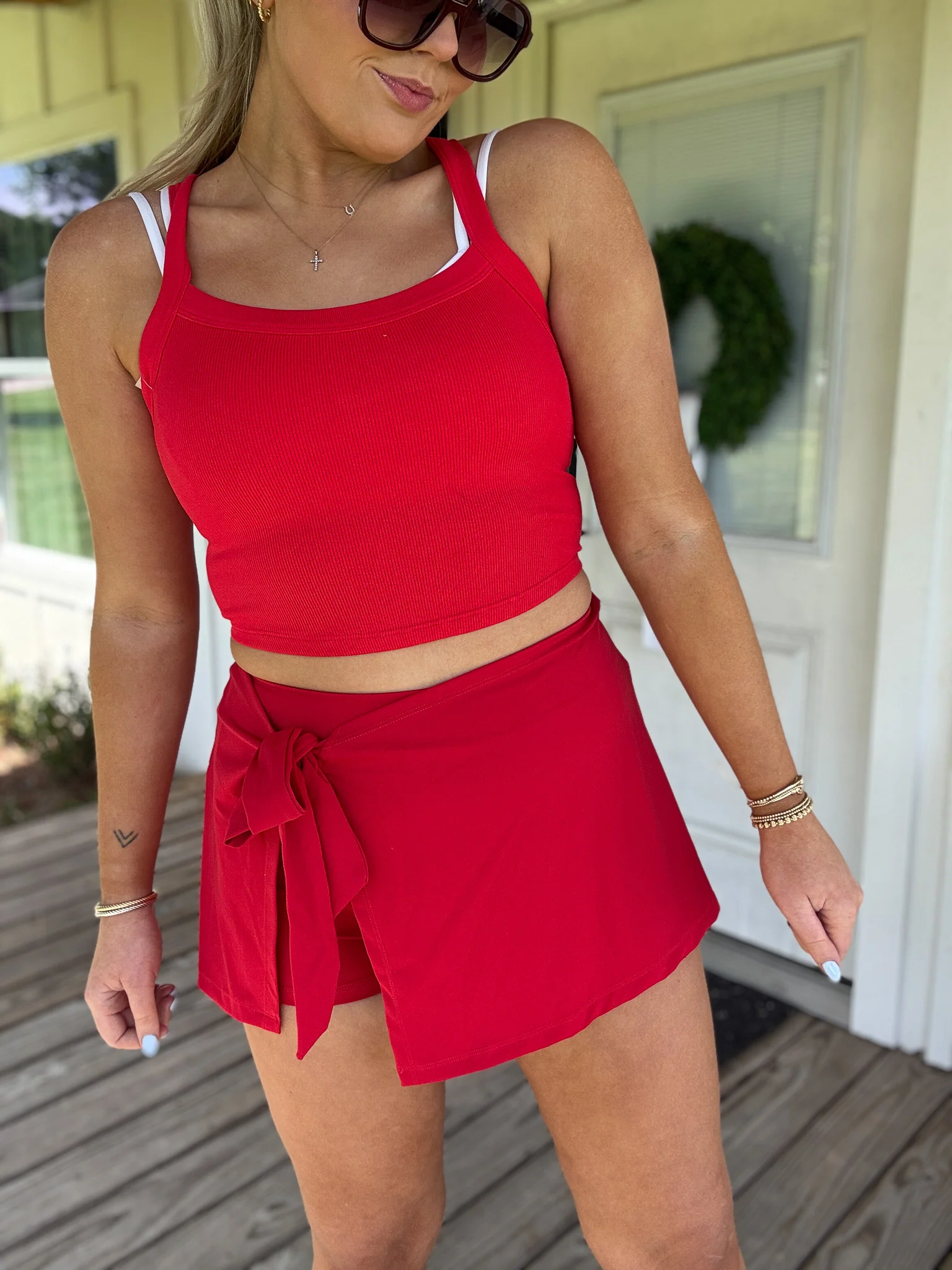 Sweet Swing Skort in Red - Image 3
