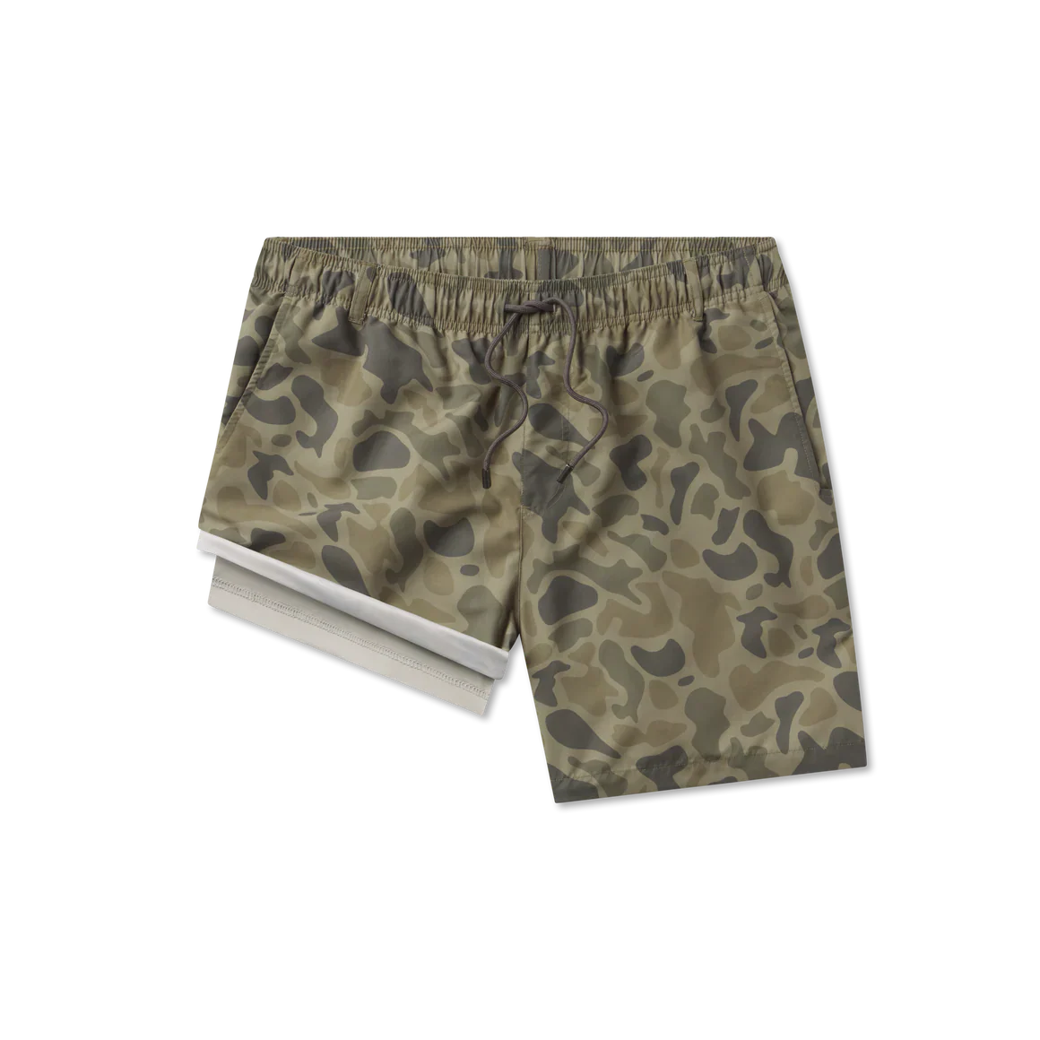 Men's Southern Marsh La Costa Lined Swim Trunk in Stone Brown Camo - Image 4