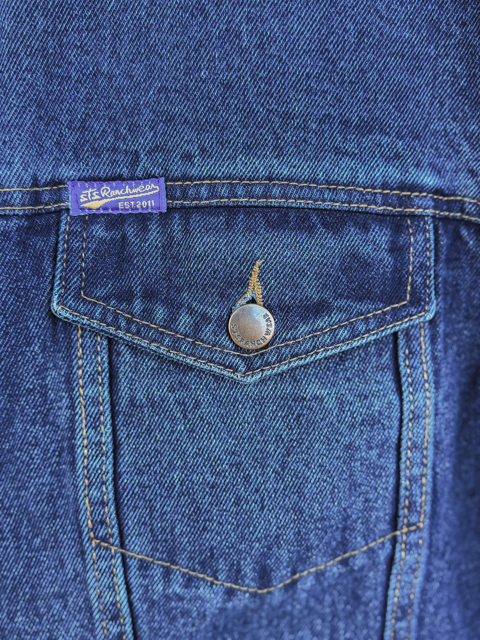 STS Ranchwear Price Wool Lined Denim Jacket - Image 10