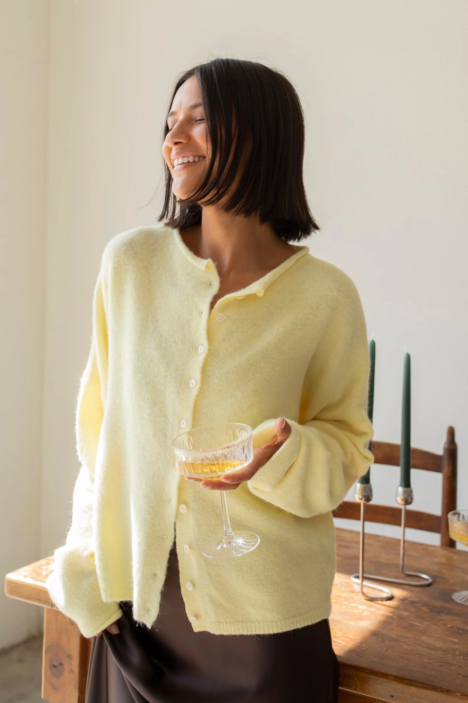 Piper Cardigan Sweater in Butter - Image 2