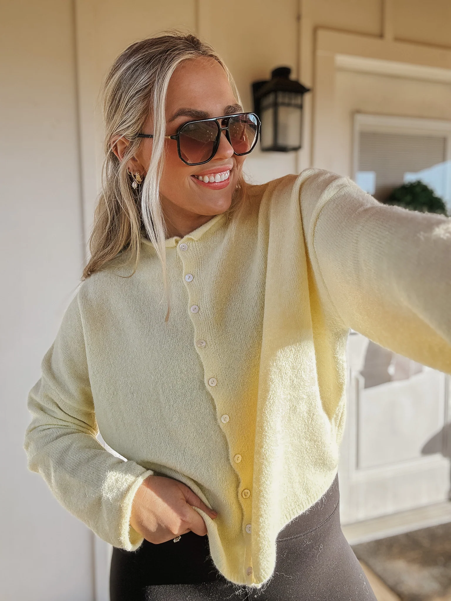 Piper Cardigan Sweater in Butter - Image 5