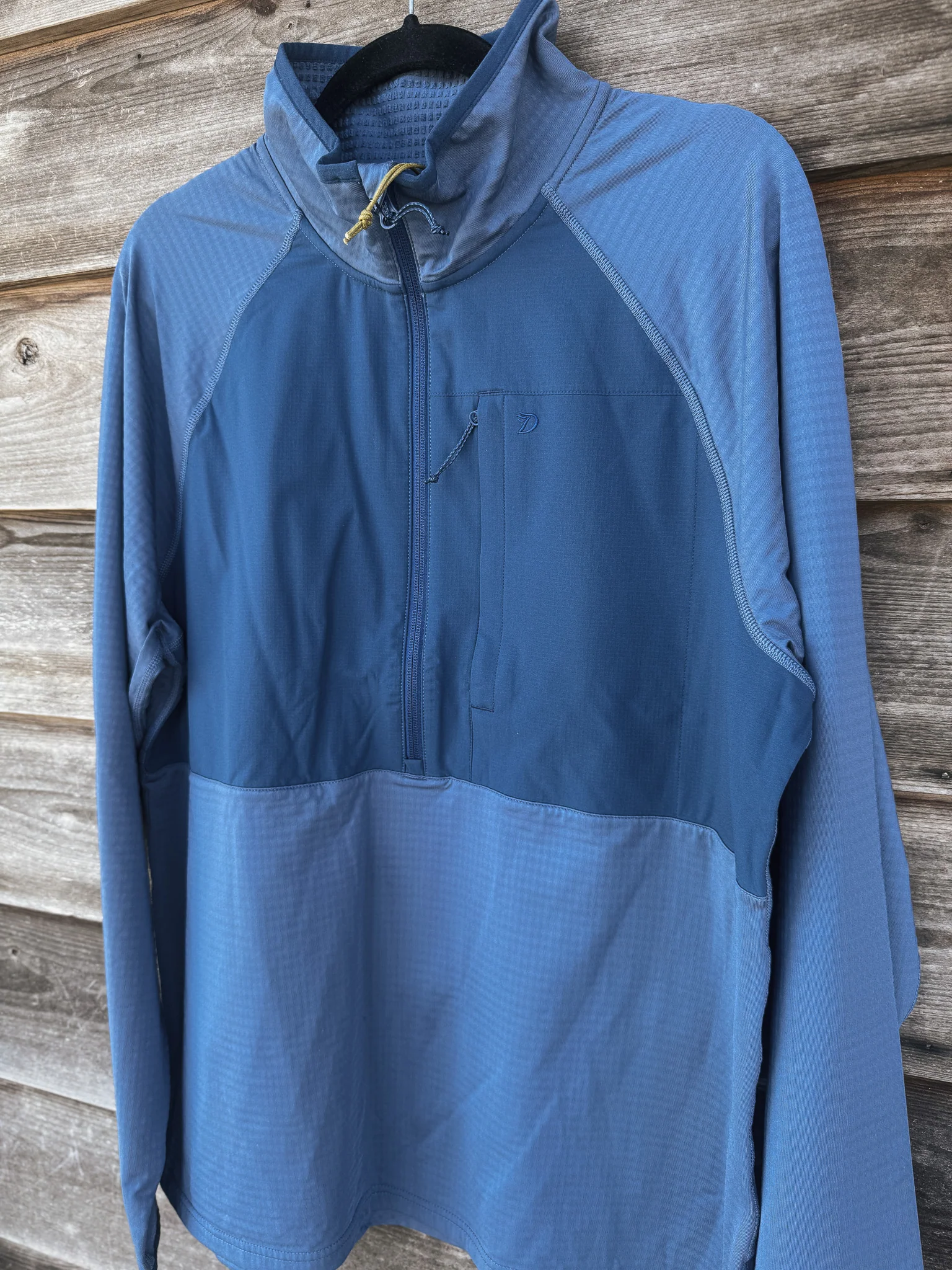 Duck Camp 1/2 Zip Lightweight Grid Tech Fleece Pullover in Bering Sea/Navy - Image 4