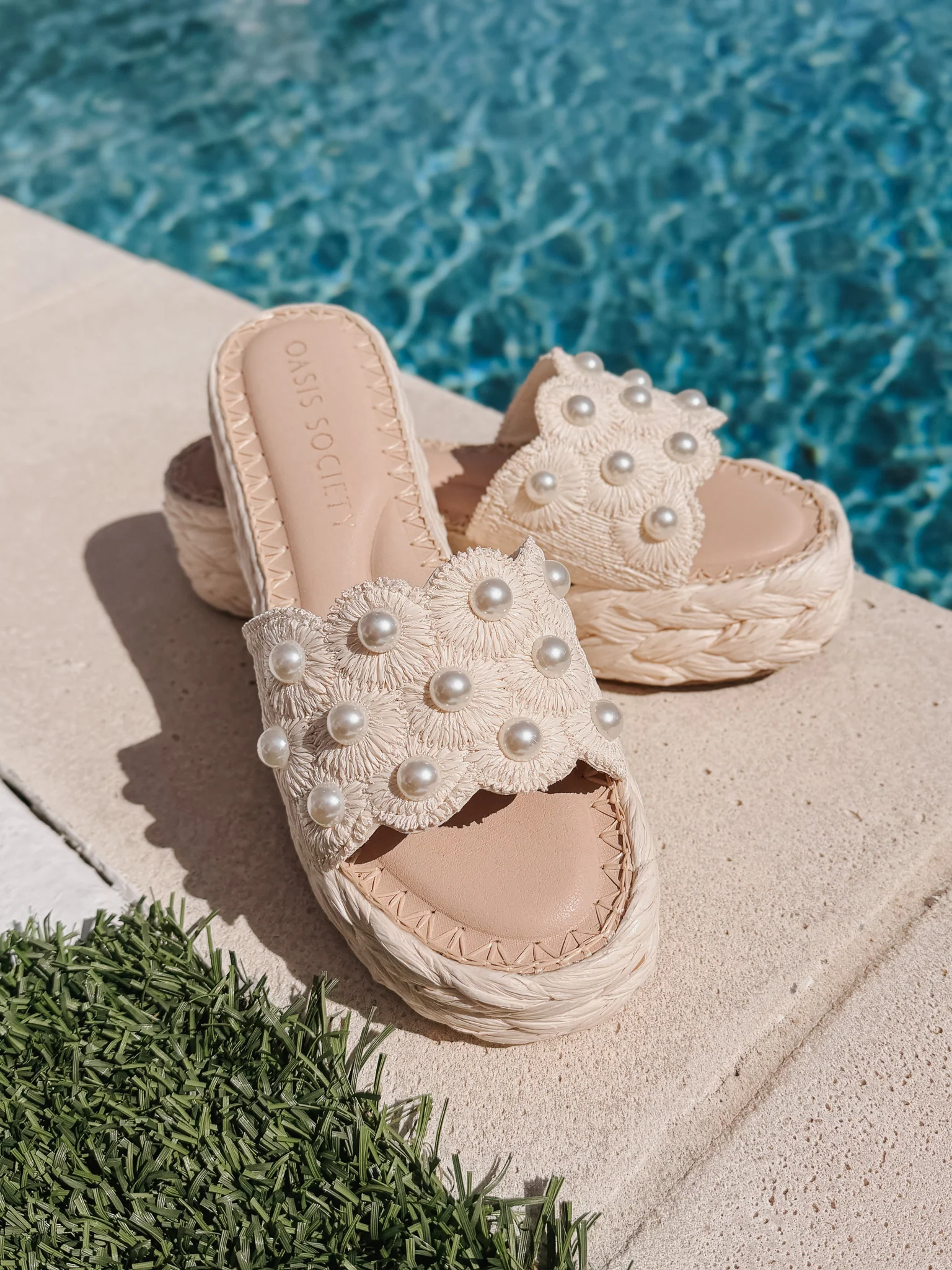 The Candice | Ivory Raffia Platform Sandal - Image 12