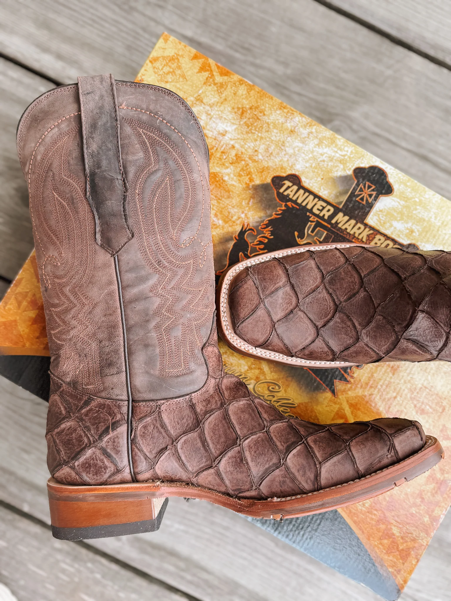 Tanner Mark Men's Monster Fish Print Boots - Image 3