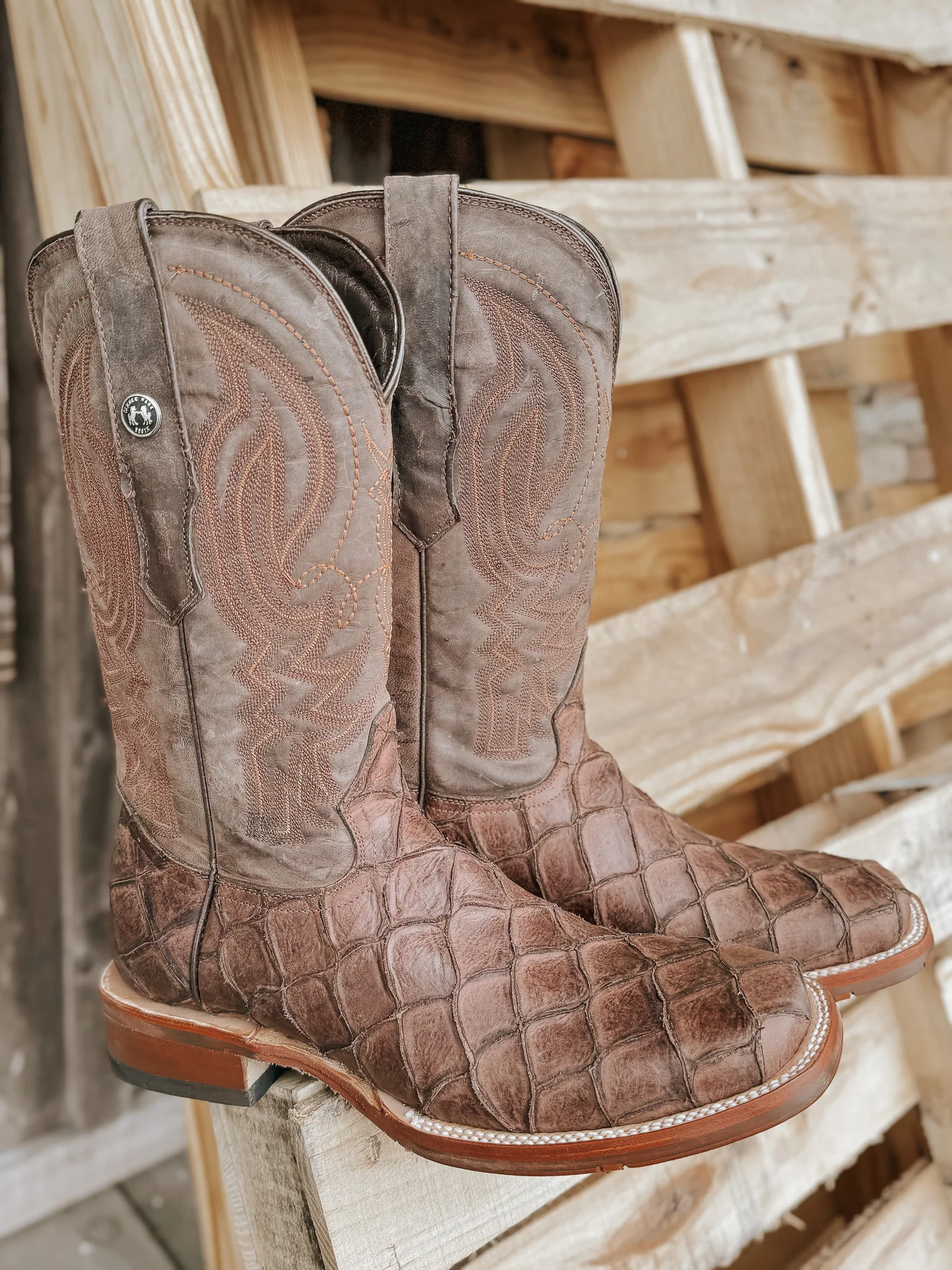 Tanner Mark Men's Monster Fish Print Boots - Image 5