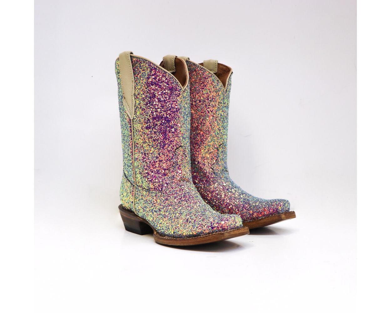 Girl's Tanner Mark Blue Mermaid Glitter Boots - Image 5