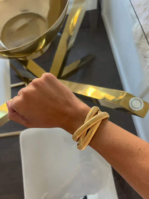 Triple Gold Emma Bracelet - Image 5