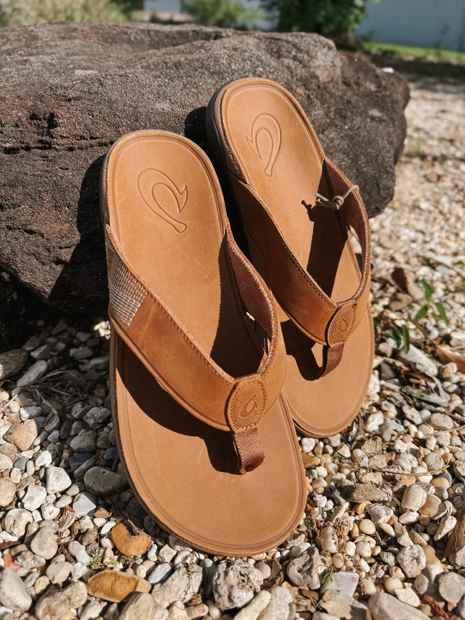 Men's Olukai Tuahine Toffee/Toffee Sandals - Image 13