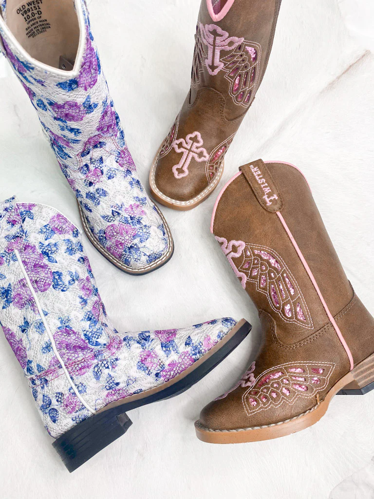 Youth Purple Glitter Western Boots - Image 6