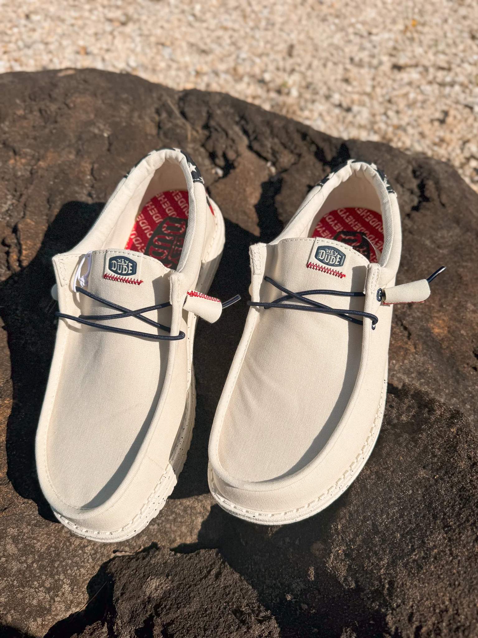 Men's Hey Dude Wally Americana Off White - Image 6