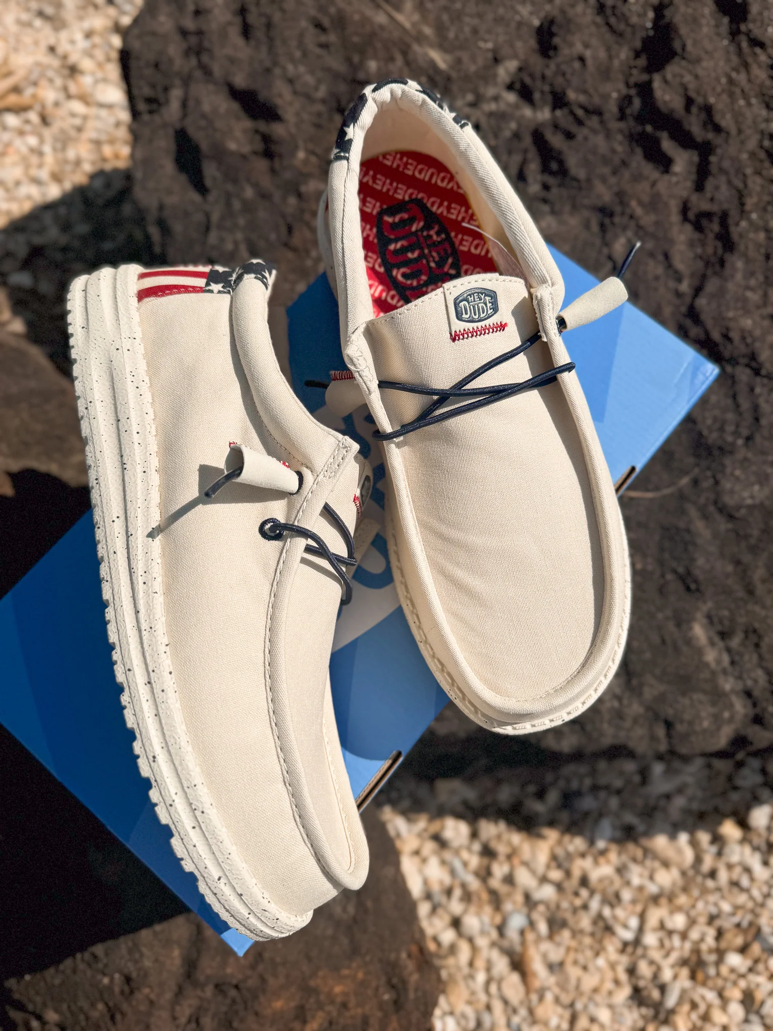 Men's Hey Dude Wally Americana Off White - Image 9