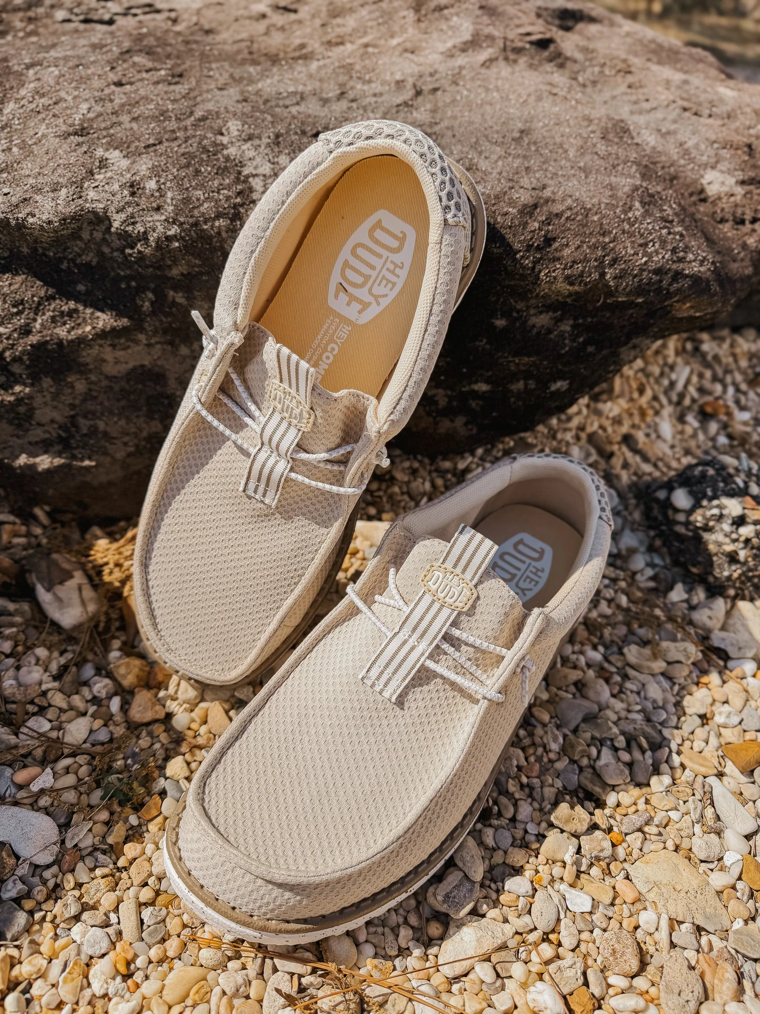 Hey Dude Men's Wally Mesh Neutrals in Island Neutral - Image 5