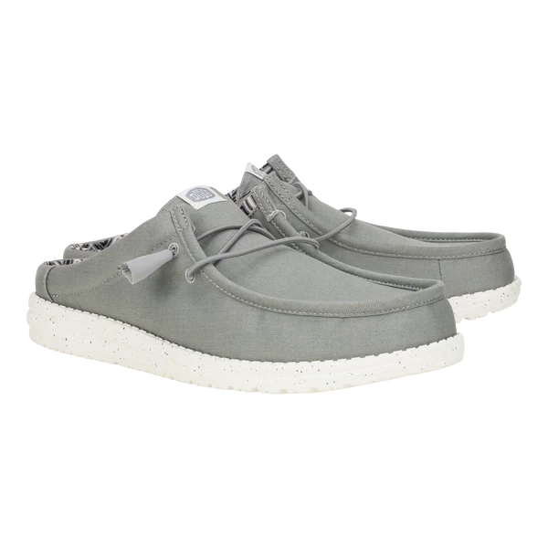 Men's Hey Dude Wally Slip Stretch in Canvas Grey - Image 6