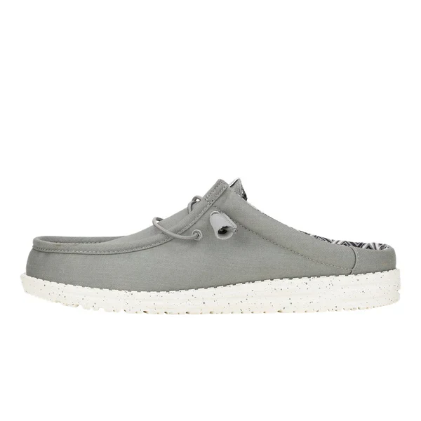 Men's Hey Dude Wally Slip Stretch in Canvas Grey - Image 7