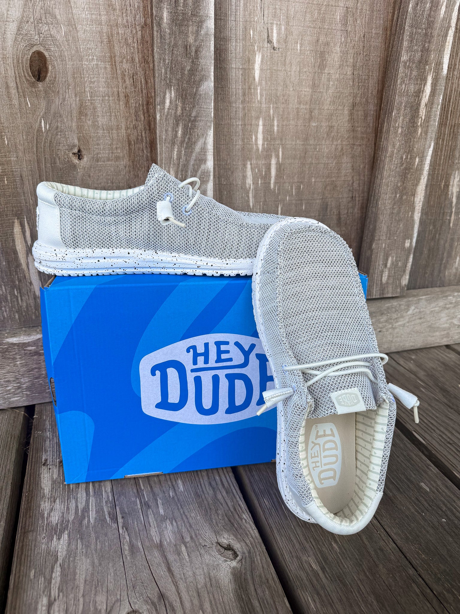 Men's Hey Dude Wally Stretch Sox in Storm White - Image 3
