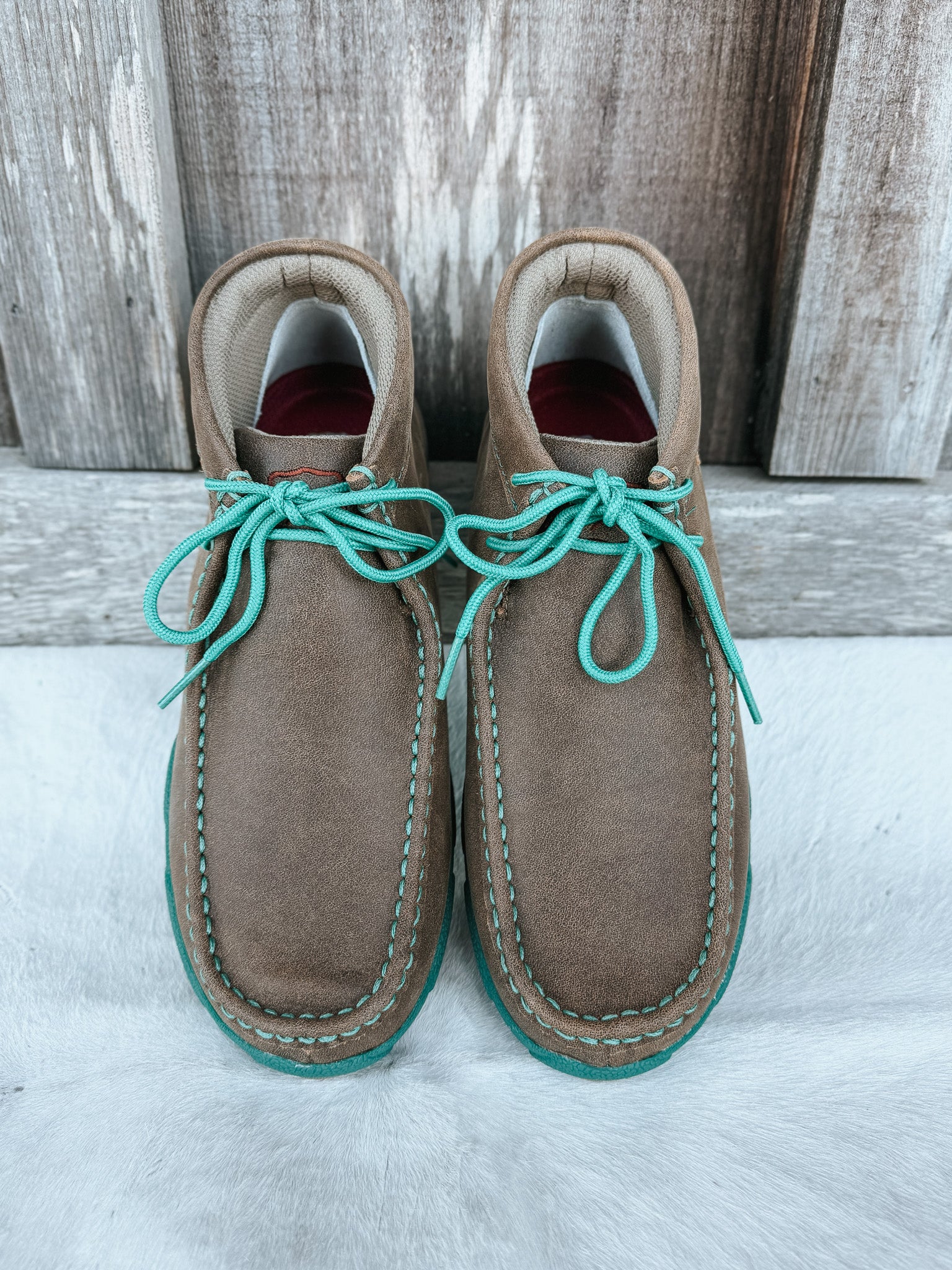 Women's Twisted X Chukka Driving Moc in Turquoise - Image 7
