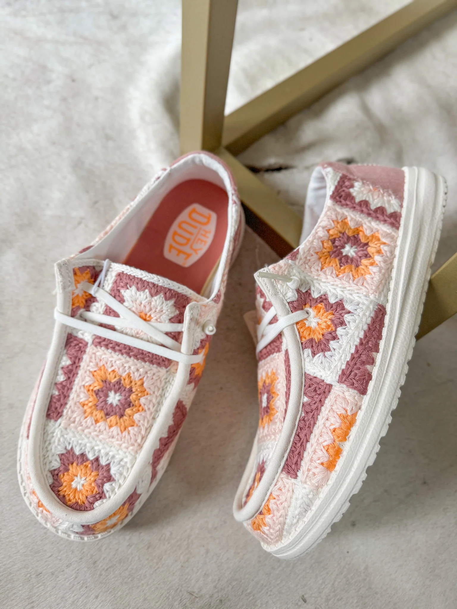 Women's Hey Dude Wendy Cottage Crochet in Petal Pink/Multi - Image 15