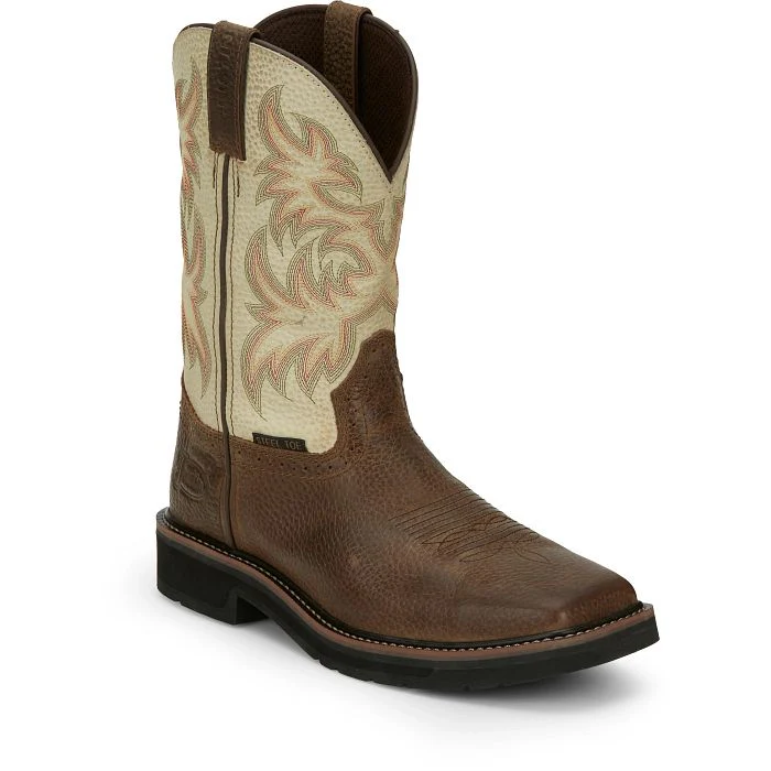 Men's Justin Driller Steel Toe Boots - Image 6